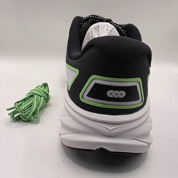 Hoka - U Clifton One9 - Unisex - M 8.5/ W 9.5 - Blk/Wht/Neon Grn - New main image 4